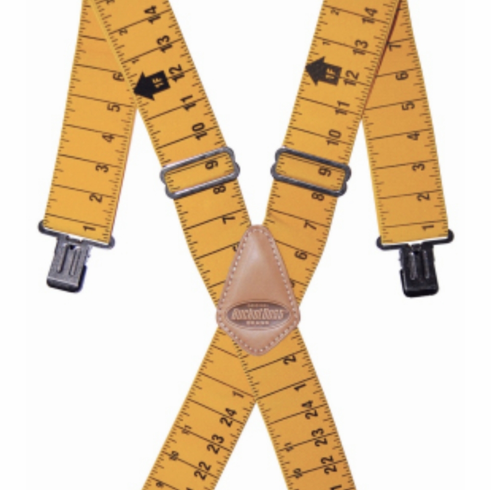 Measuring tape suspenders
